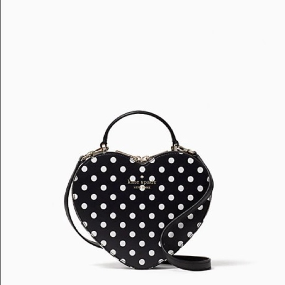 Kate Spade Love Shack Polka Dot Heart Purse - Picture 2 of 12